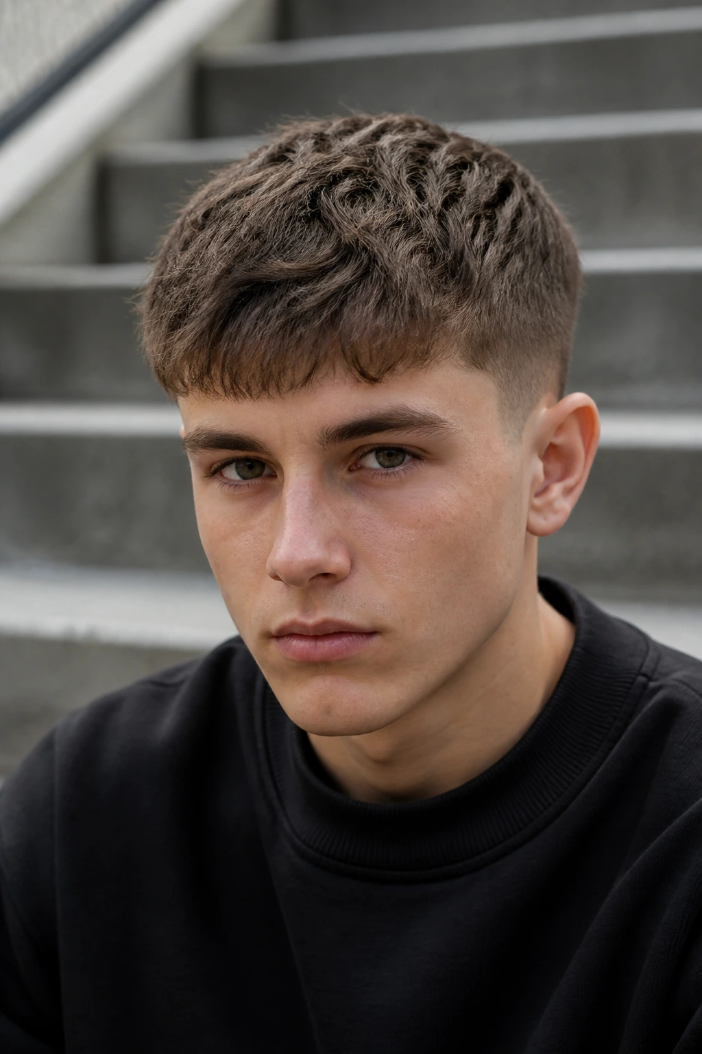 Boy with textured French crop.