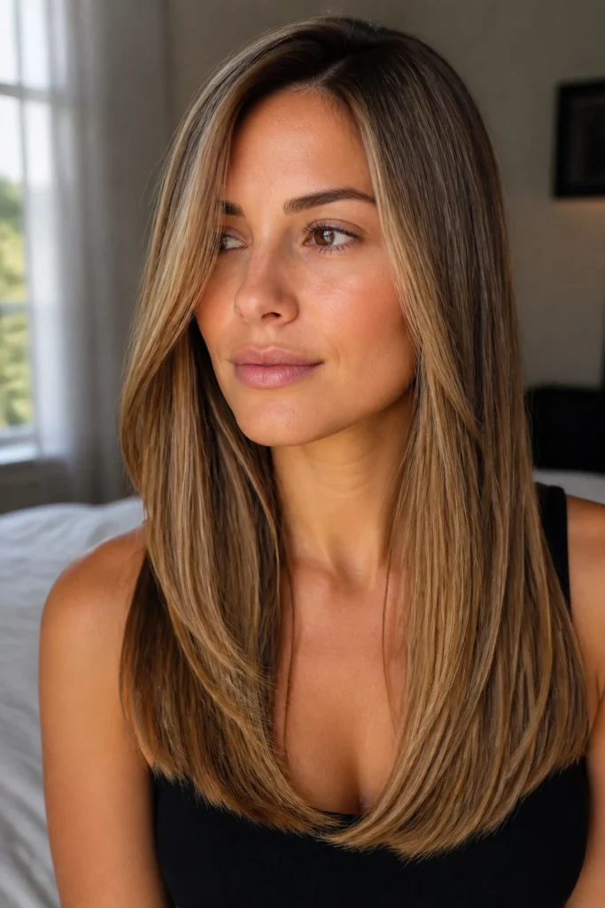 22 Long Sleek Hairstyles for Thin Hair with Babylights