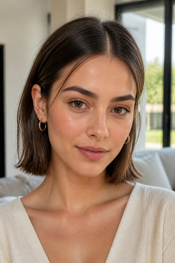 22 Middle Hairstyles for Fine Hair with Face-Framing Layers