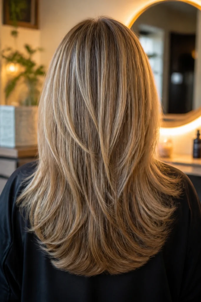 25 Modern Long Haircuts for Women Over 40 with Soft Layers