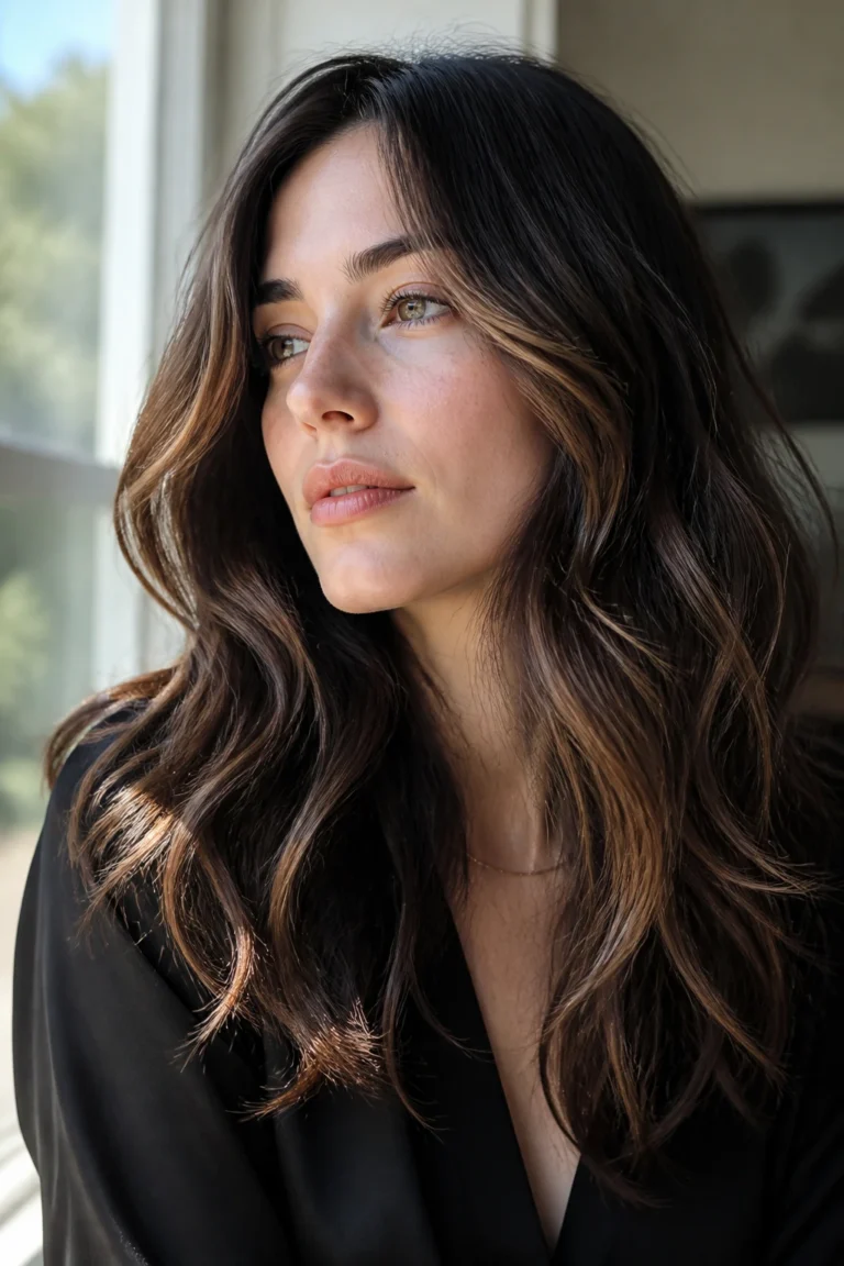 25 Brunettes Hairstyles for Pale Skin with Wavy Hair