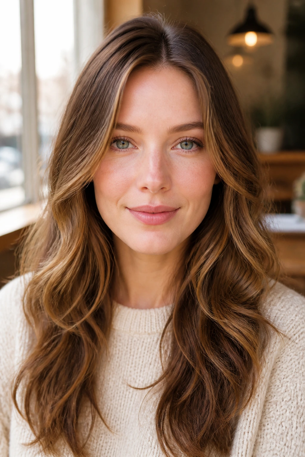 Portrait of a woman showing cool, warm, or neutral undertones in hair color
