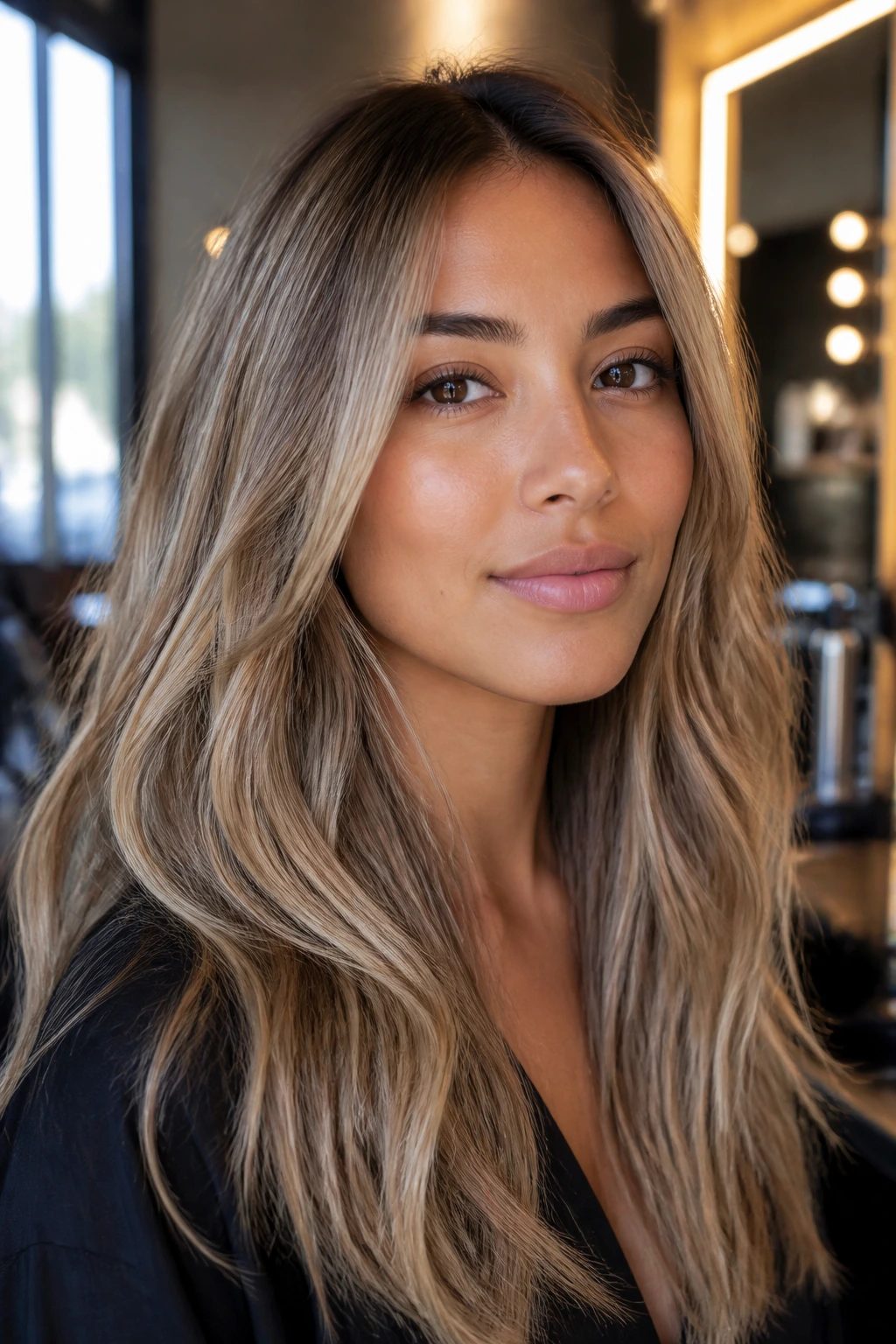 Close-up of a real person with beige blonde showing a neutral undertone.