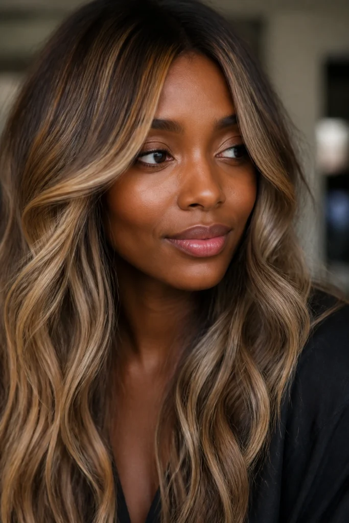 30 Blonde Brown Highlights for Deep Skin Tones