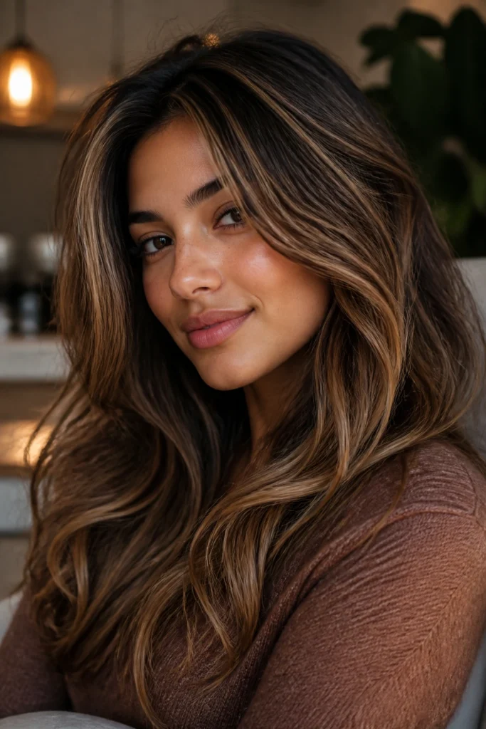 25 Brown Caramel Honey Highlights for Olive Skin