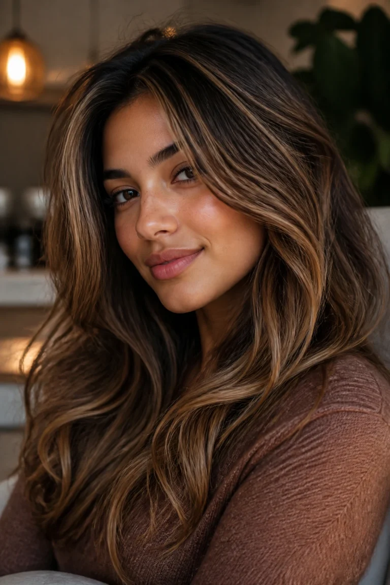 25 Brown Caramel Honey Highlights for Olive Skin