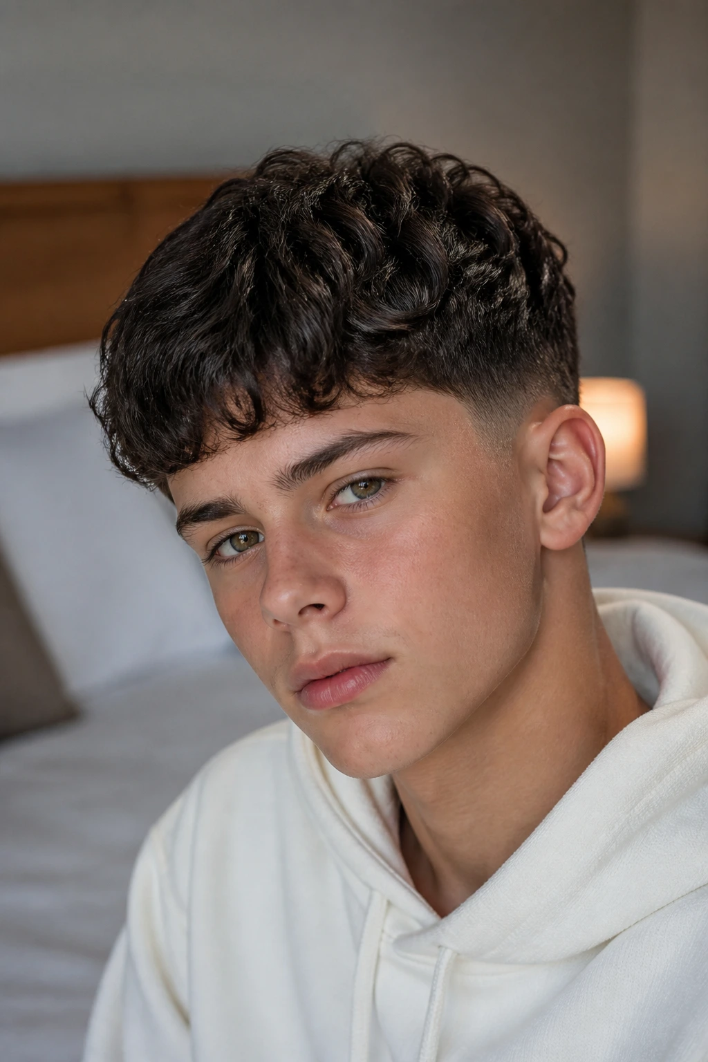 Boy with wavy French crop and short fringe