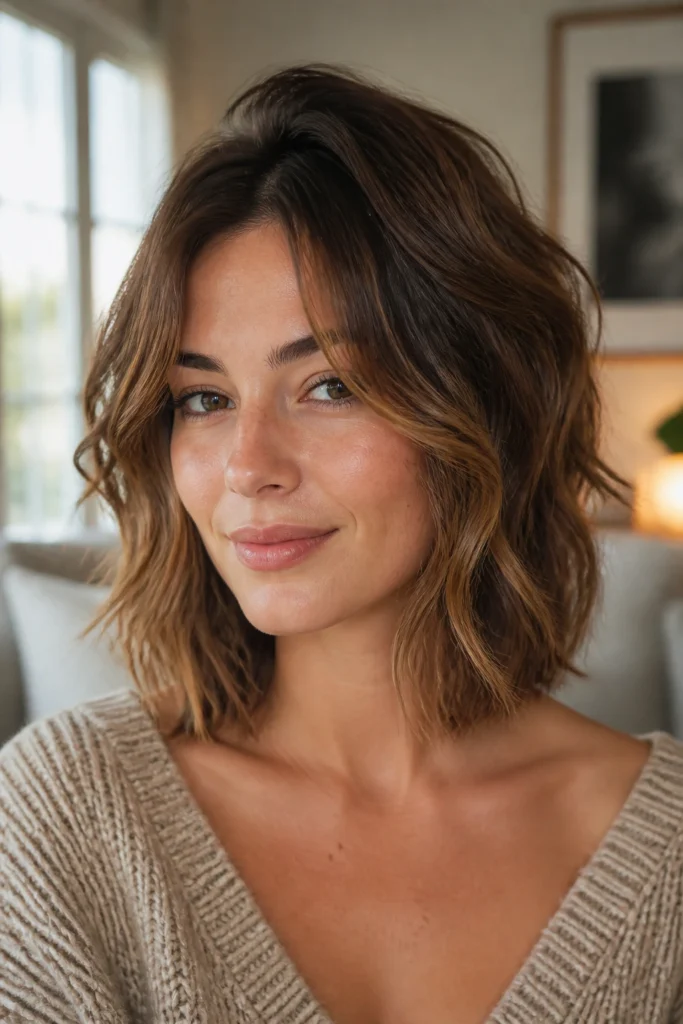 20 Wavy Haircuts for Medium Hair and Round Faces